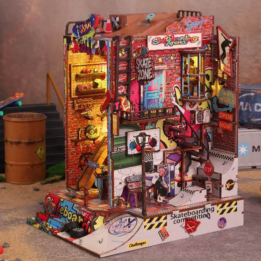 Skateboarding Book Nook DIY