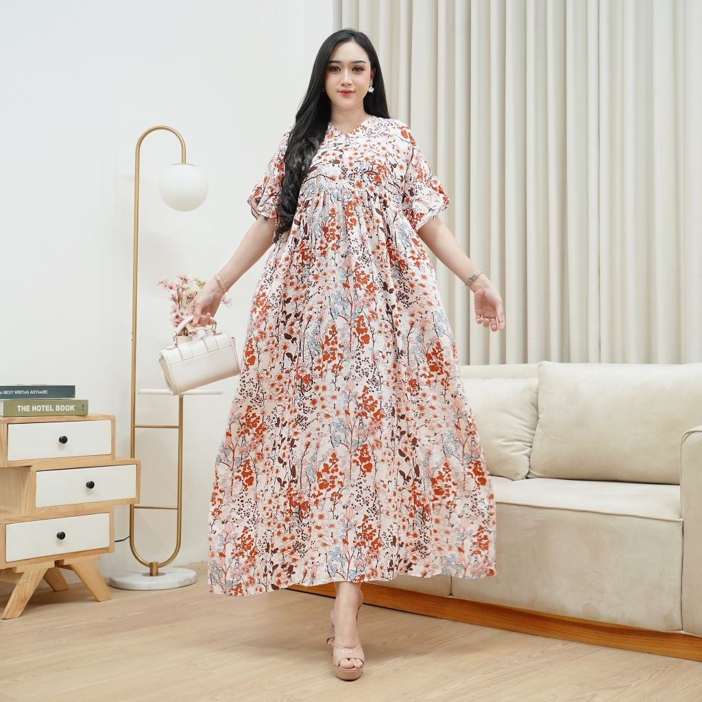 Daster Jumbo Motif Bunga Daster Wanita Viral Kekinian