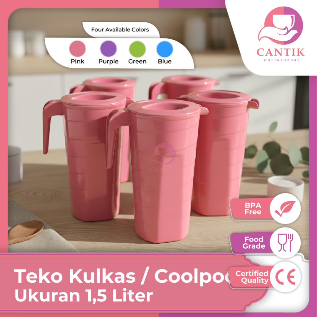 Teko KULKAS Kapasitas 1,5 liter Bahan Plastik PP Food Grade BPA Free Set / Teko CoolPod / Water Jug 