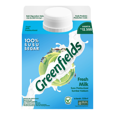 Greenfields Fresh Milk Kotak 320 ml
