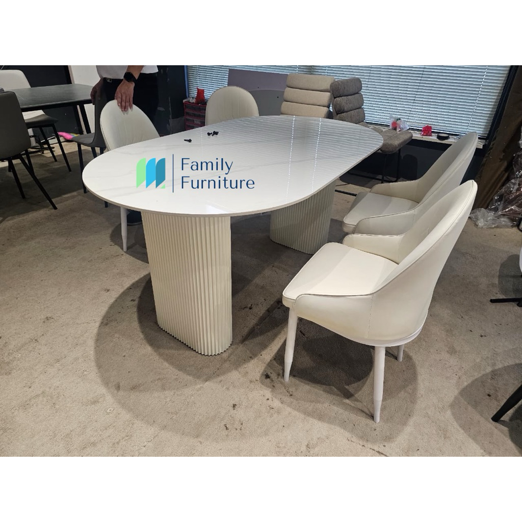 Meja Makan 6 Kursi Marmer (V, Y.USS )