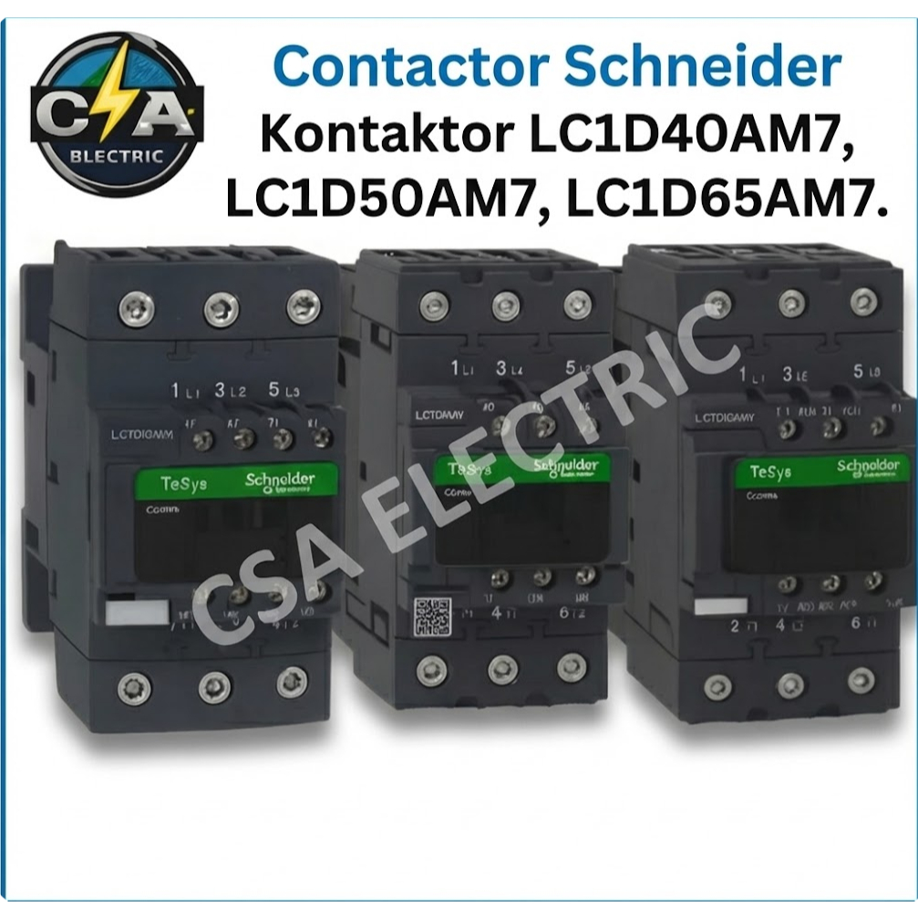 Contactor Schneider Kontaktor LC1D40AM7, LC1D50AM7, LC1D65AM7. ORIGINAL LISTRIK