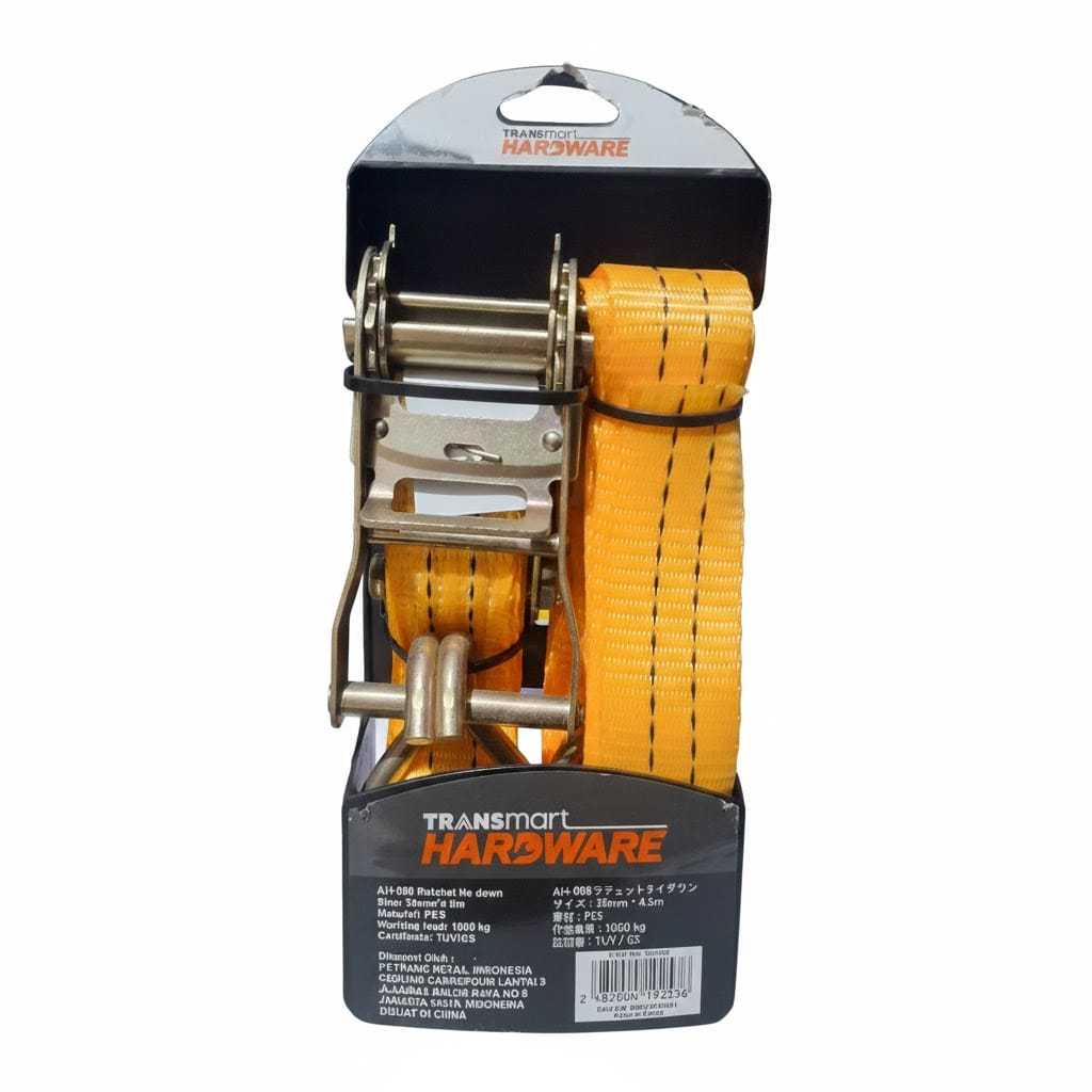 [KHUSUS INSTANT] TRANSMART HARDWARE Ratchet Tie Down - Tali Pengikat Barang 38mm x 4,5m 1000kg