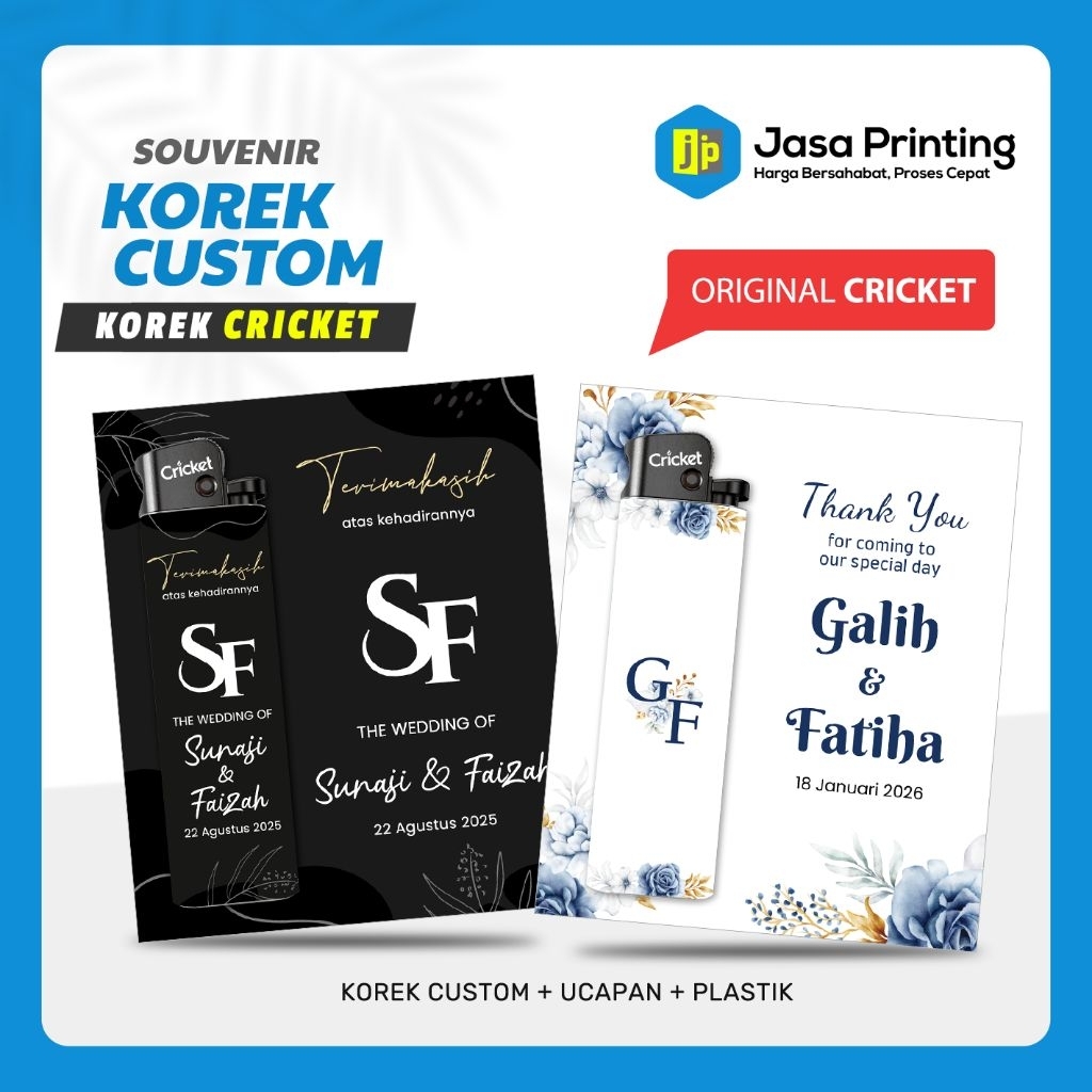 Korek Cricket - Souvenir Custom Untuk Pernikahan