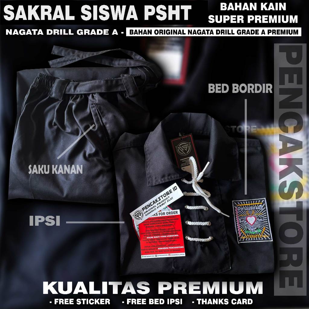 SAKRAL/BAJU SISWA PSHT NAGATA DRILL PREMIUM  SAKRAL SISWA PSHT NAGATA DRILL