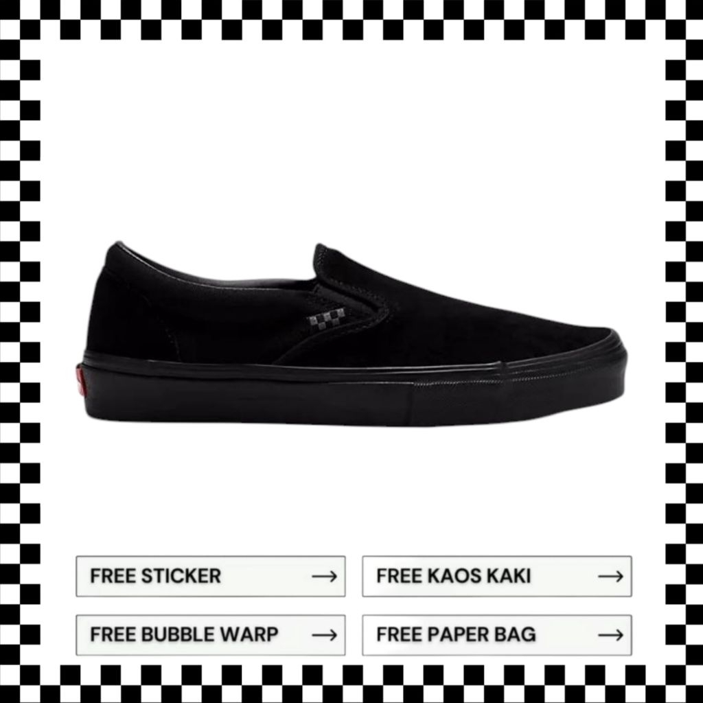 Vans Slip-on Pro Skate Full Black Original 100%