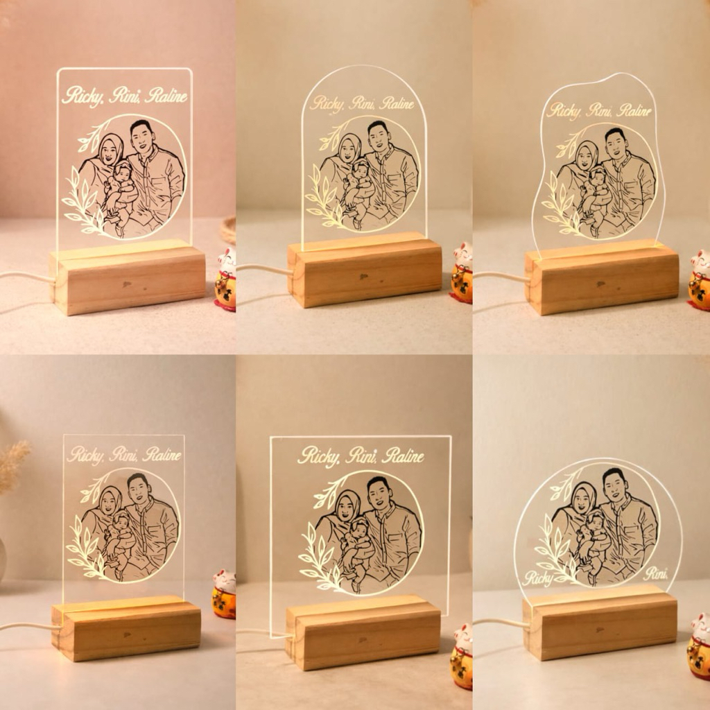 hand Lettering + Siluet In Frame / Bingkai Unik / Custom Ucapan Selamat/ Custom Nama / rustic Gambar