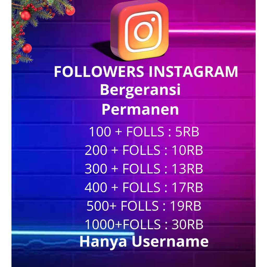 FOLLOWERS INSTAGRAM PERMANEN REAL AKTIF