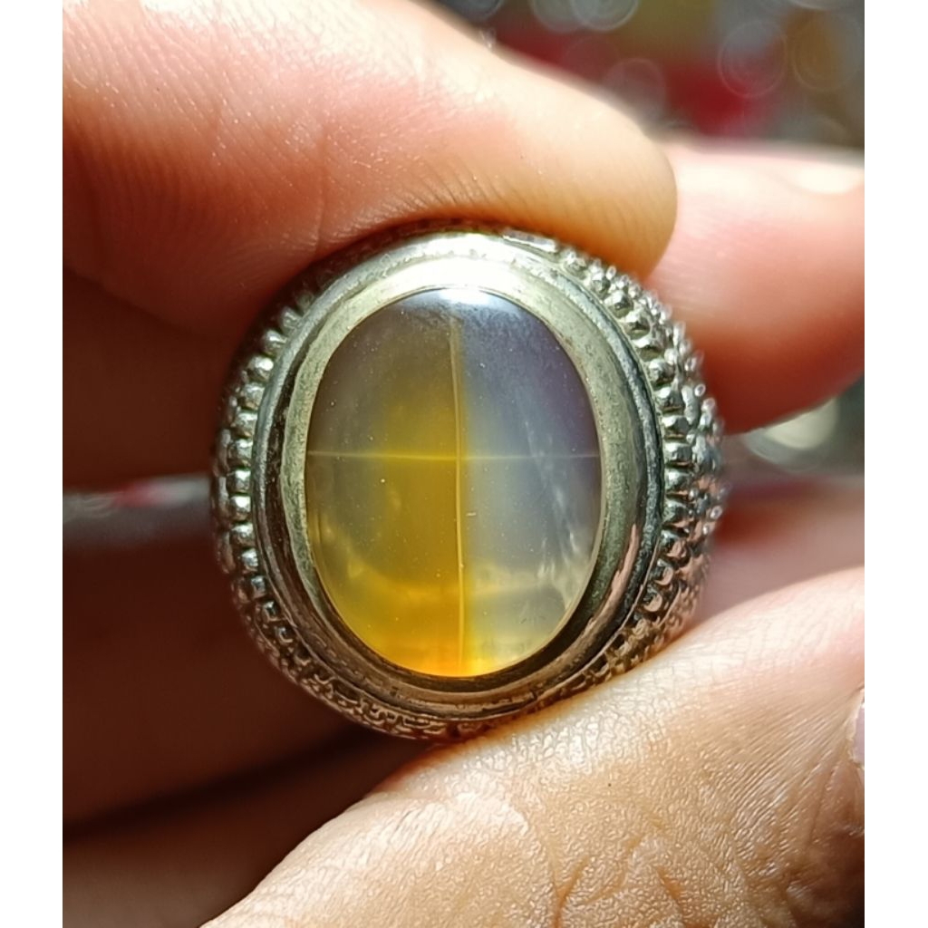 Cincin Akik Tapak Jalak Kristal