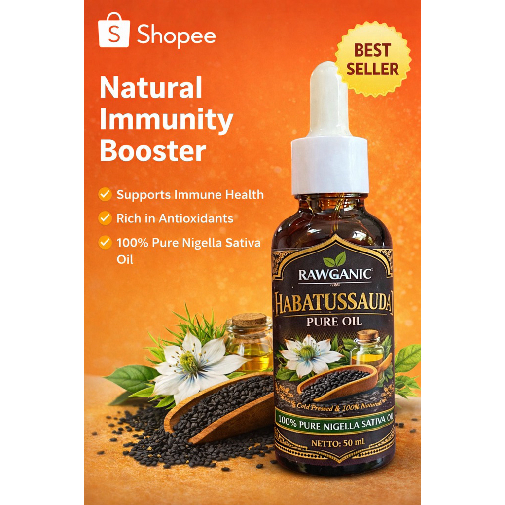 100% Minyak Habbatussauda Murni Premium