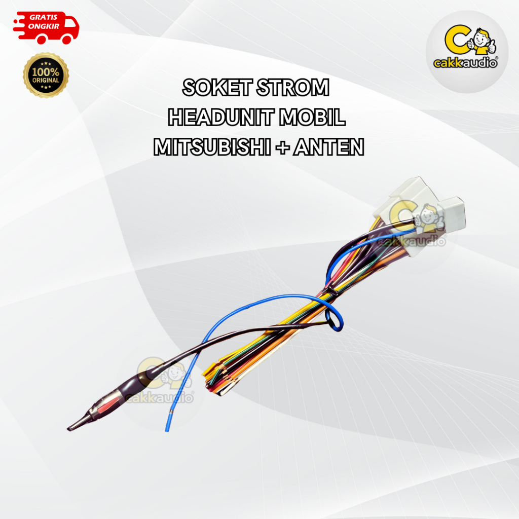 Soket Strom Head Unit Mobil Mitsubishi + Anten
