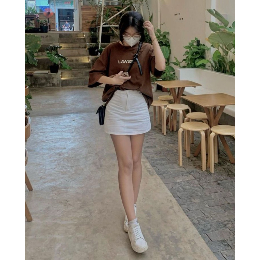 Shesstyle|Woman mini skirt white denim edition/ Rok putih denim