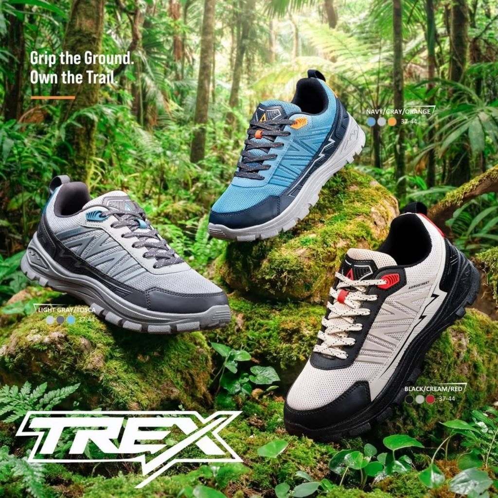 Aerostreet Trex 37-44 - Sepatu Sneakers Kasual Running Sporty Pria Wanita