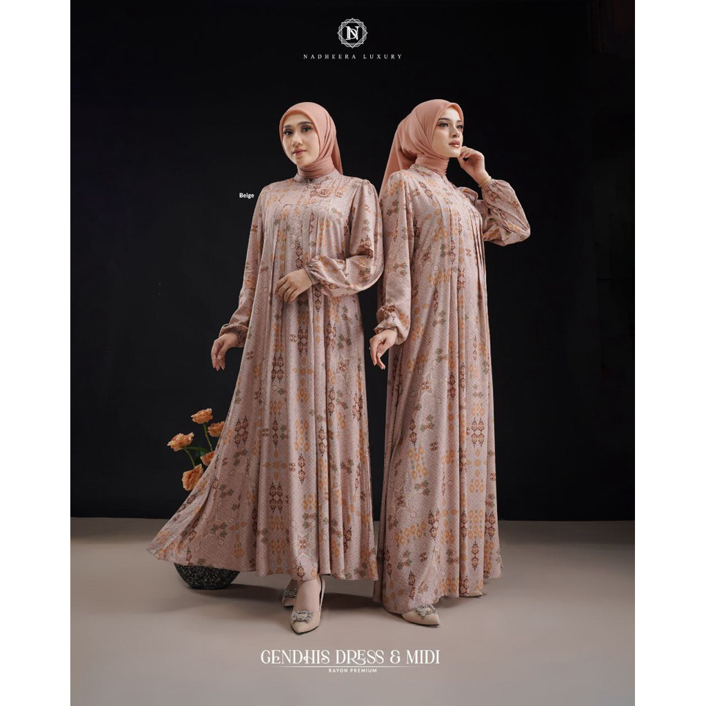 Gendhis Midi & Dress by Nadheera Luxury Dress Nadheera Luxury Rayon Premium Gamis Nadheera Luxury