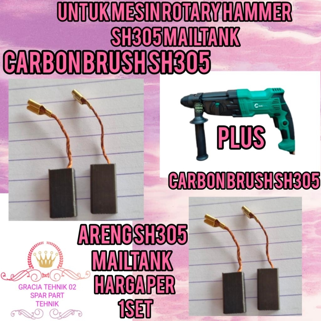 CARBON BRUSH  ROTARY HAMMER SH305 MAILTANK  ARENG SPULL UNTUK MESIN BOR BOBOK MAILTANK SH305  READY