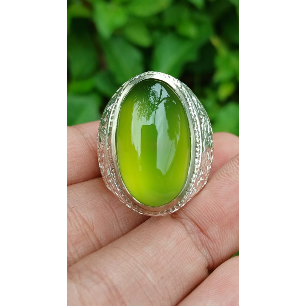 CINCIN AKIK GREEN EMERALD IJO BOTOL ACEH