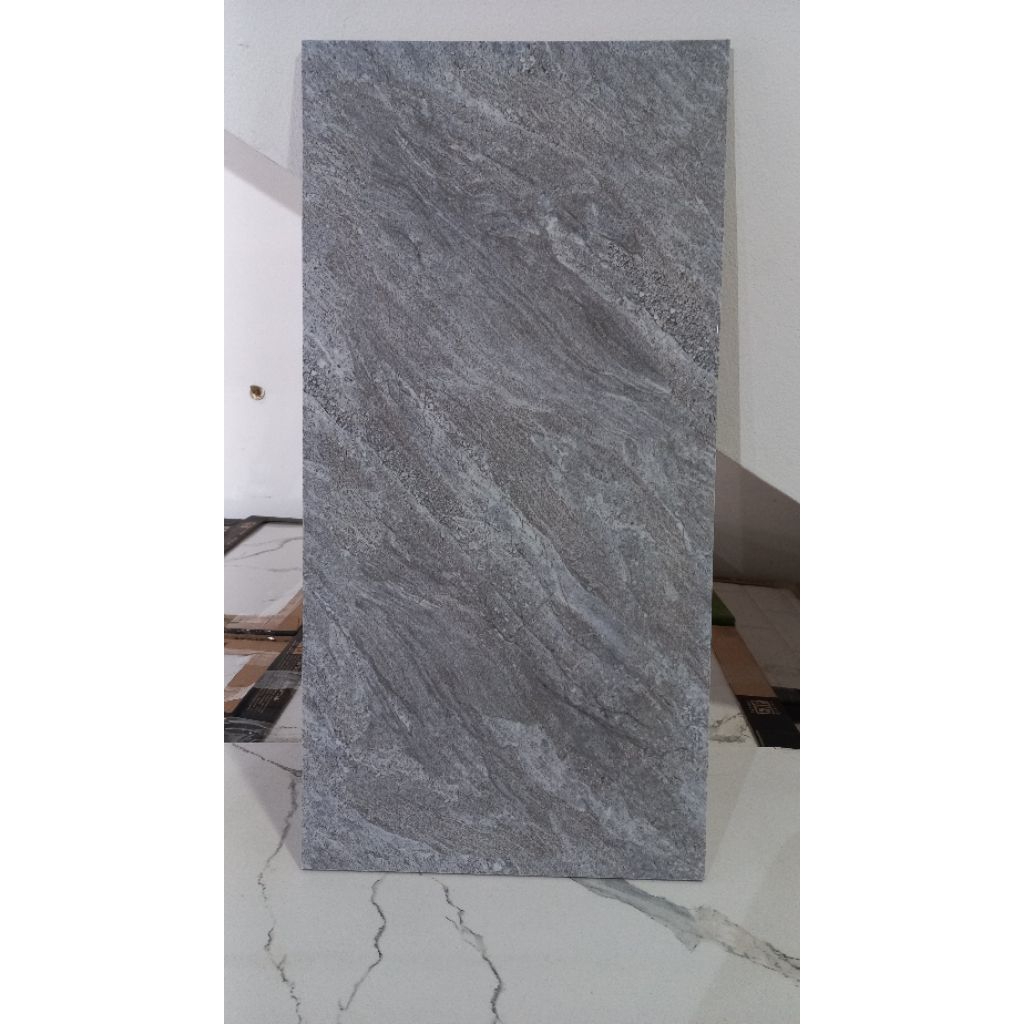 Keramik Cutting Rectified UNO Mestalla Grey 30x60 Motif Marble Abu Corak Glossy Kualitas Pertama