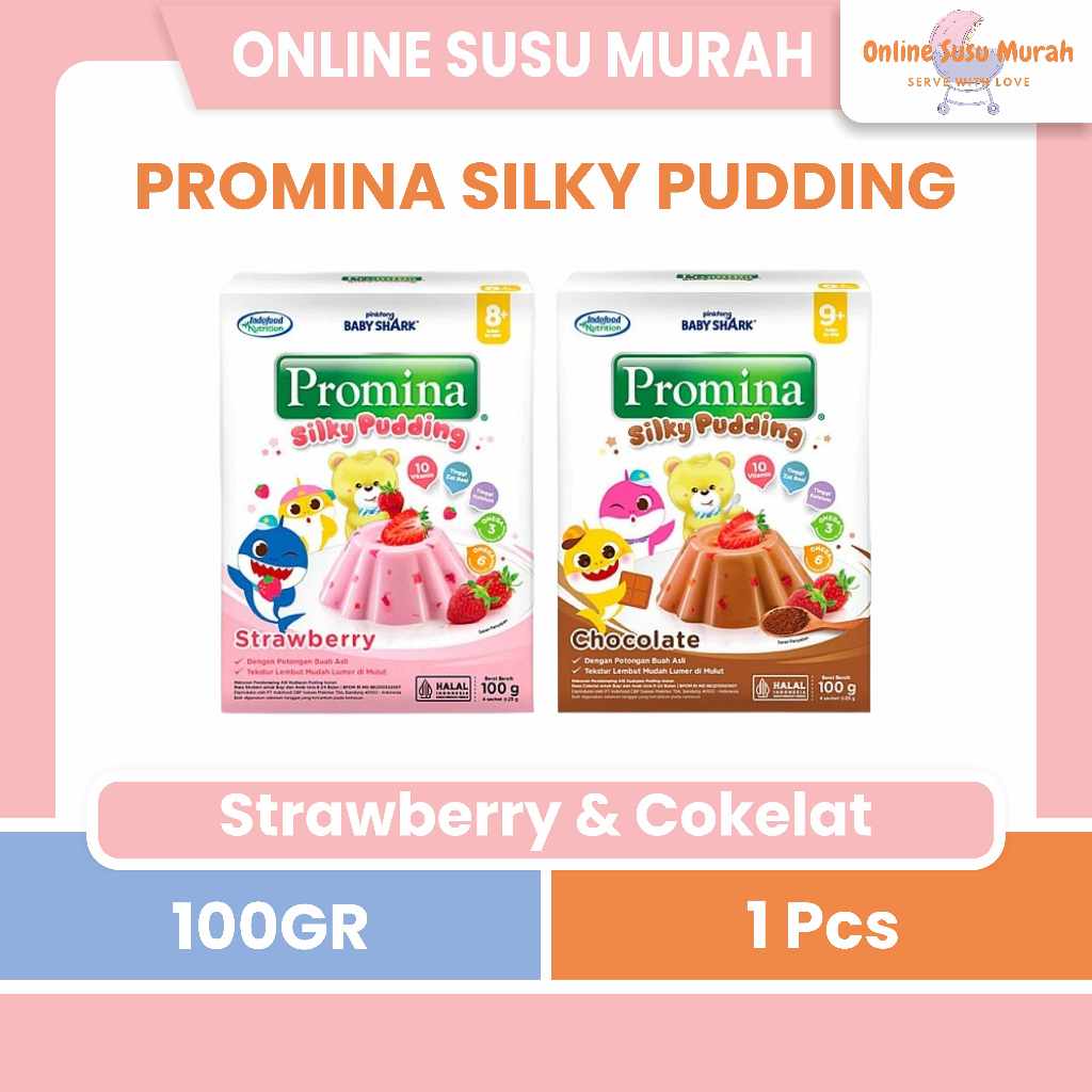 PROMINA SILKY PUDING 100GR SNACK PUDDING BAYI 100 GR 8 BULAN KEATAS 8+ PRLA
