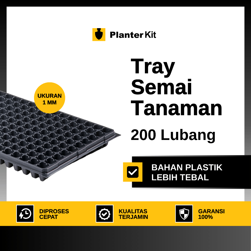 Planter Kit - Tray Semai Pot Tray Tebal 1MM Lubang 200 Media Tanam Semai Benih