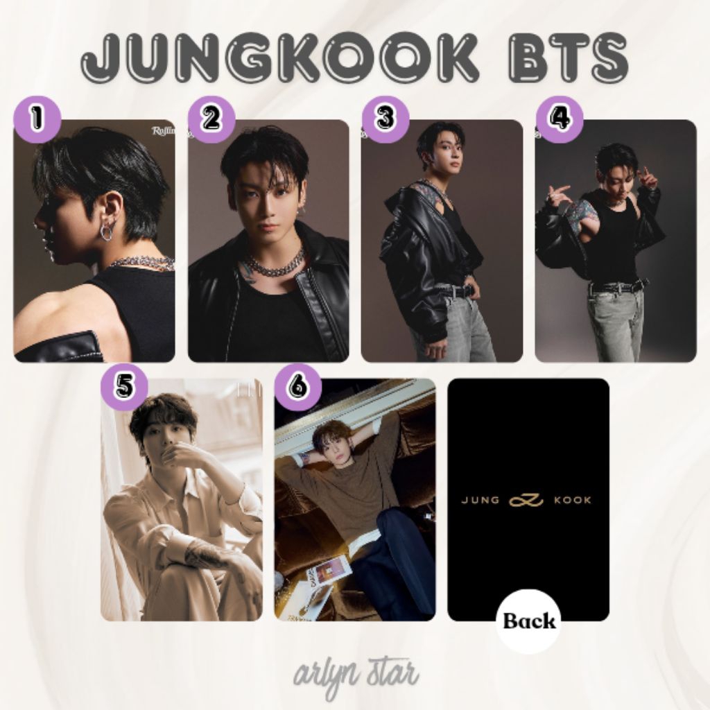 [FREE GIFT] PHOTOCARD UNOFFICIAL || BTS || JEON JUNGKOOK BANGTAN SONYEONDAN TERBARU GOLDEN POLAROID 