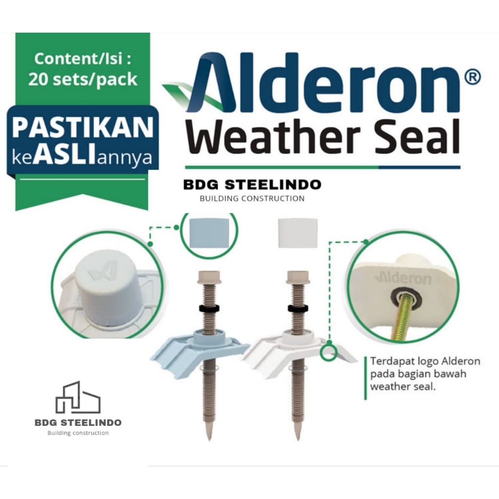 Baut Roofing Alderon 830  Twinwall / Skrup Ruping Weather Seal Sekrup