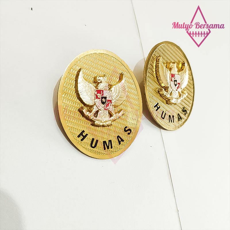 Pin Humas Model Oval Pin Bros Humas Gold Oval - Mulyo Bersama