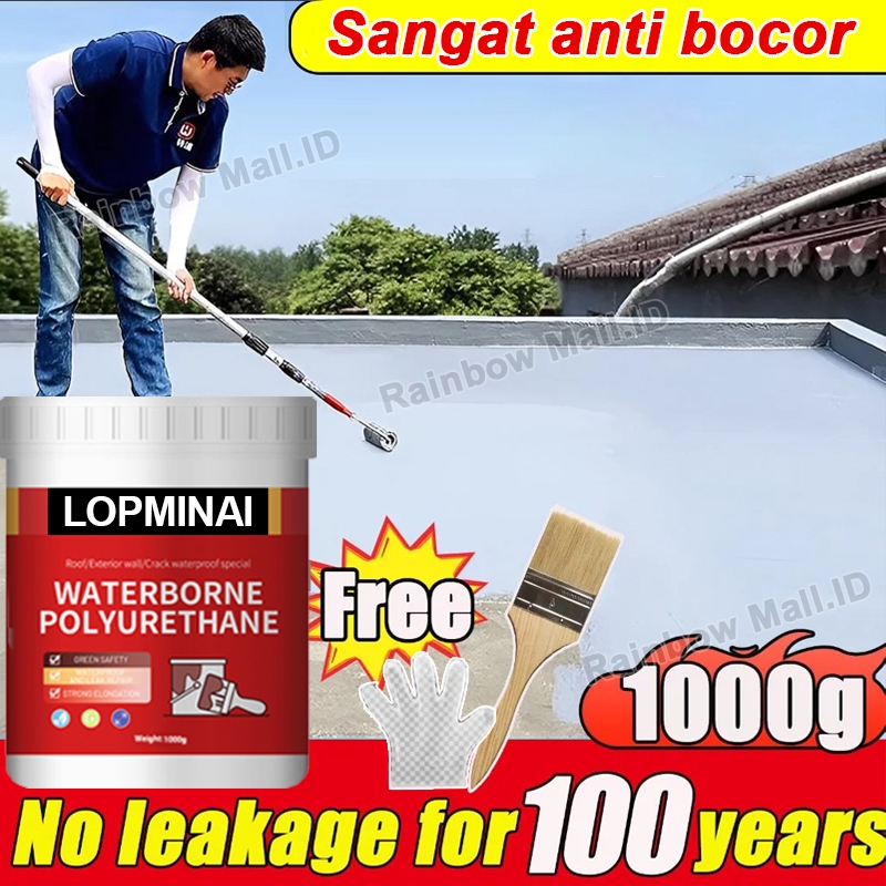 LOPMINAI 1000g Cat Anti Bocor Lem Anti Bocor Super Kuat Lem Anti Bocor Dan Rembes Cat Atap Rumah Ant