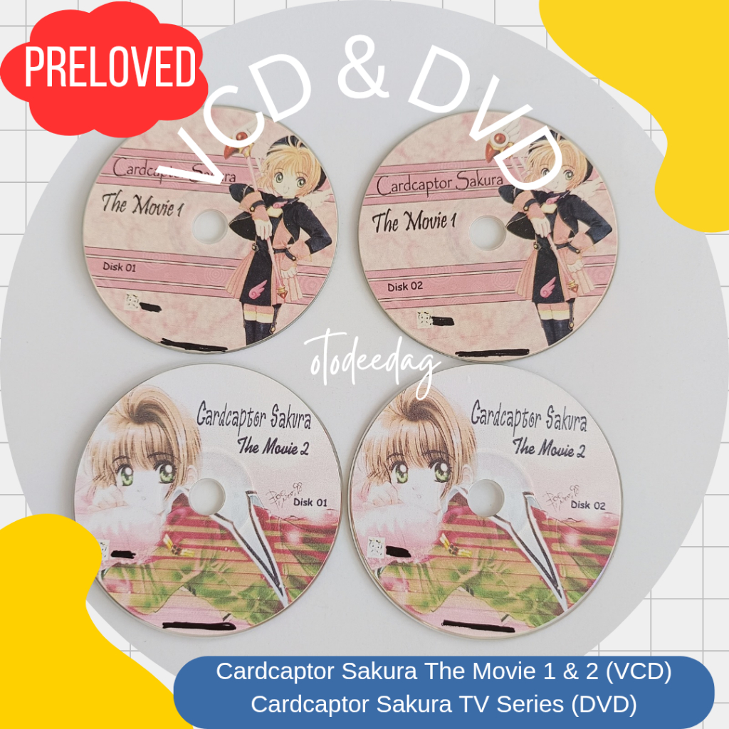 VCD Cardcaptor Sakura The Movie DVD TV Series Serian Film Drama Preloved Bekas Lawas Jadul Langka