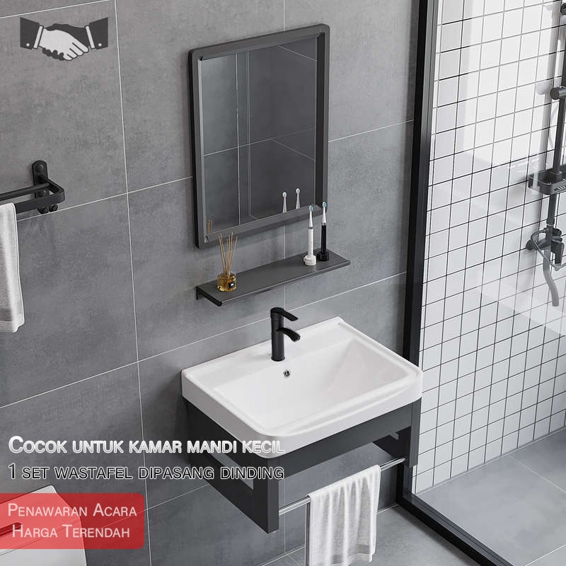 43cm-50cm wastafel kamar mandi kecil wastafel kamar mandi set-kabinet wastafel aluminium-lemari kama