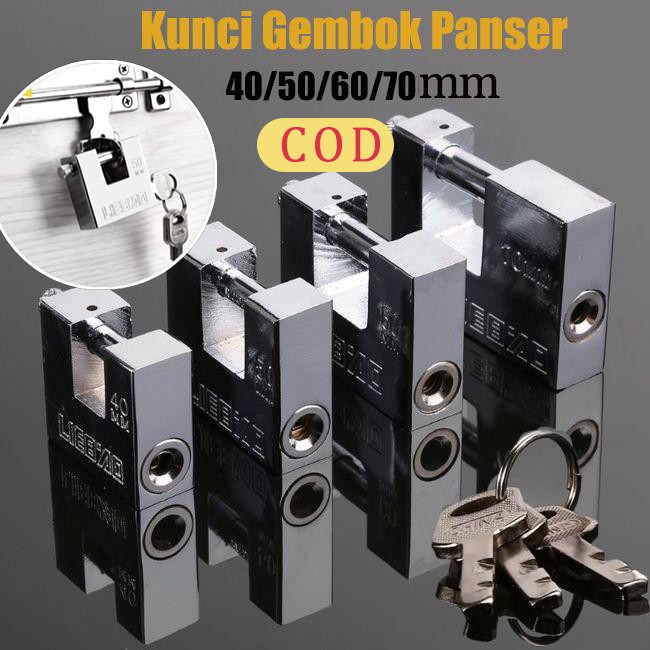 Gembok Panser Stainless Anti Karat | Anti Maling Anti Potong Jumbo Berat 1 Kilo | Untuk Motor Rumah 