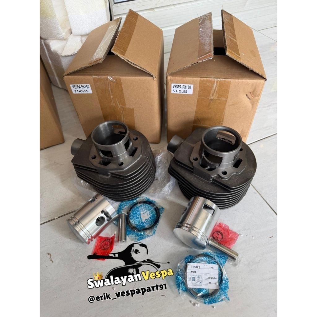 blok cylinder silinder vespa px ps excell super sprint lubang 3 lubang 5