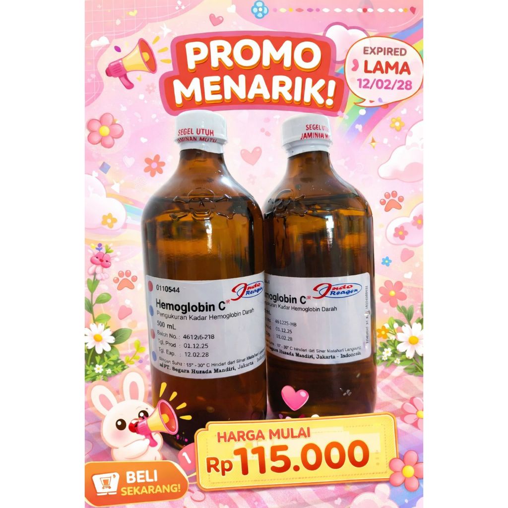 Hemoglobin C 500ml Indoreagen drabkins HARGA PAS KUALITAS PAS