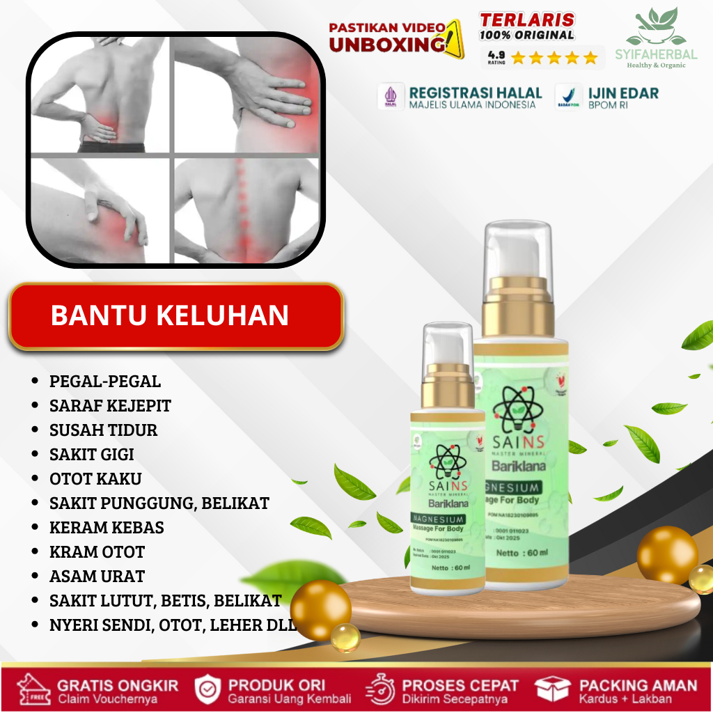 Obat Nyeri Sendi, Nyeri Pundak, Nyeri Pinggang, Nyeri Otot, Otot Kaku, Kram, Kebas, Nyeri Betis, Nye