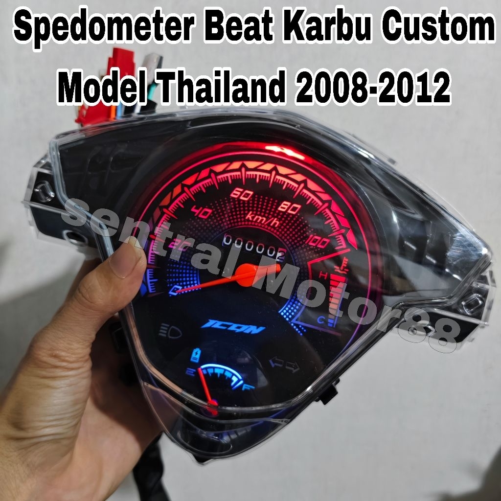 Spedometer Beat Karbu Beat Lama Tahun 2008-2012 Mode Thailand Led Spedometer Kilometer Jarak Tempuh 