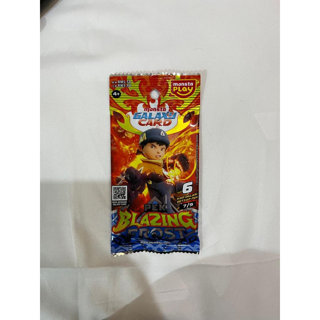 Kartu BoBoiBoy Pek Blazing Frost 7/9 ORI Malaysia