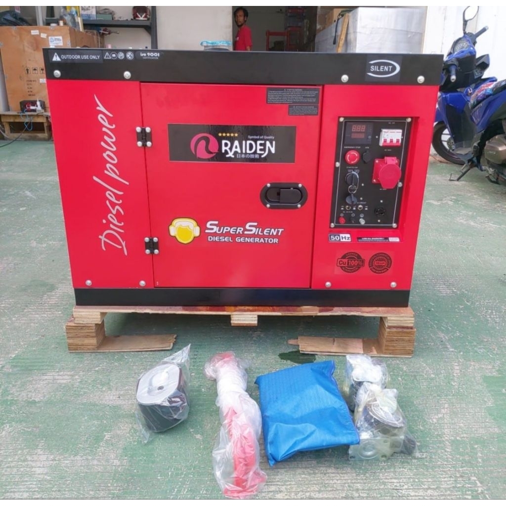 silent genset 10 kva 3 phase Raiden Diesel Power