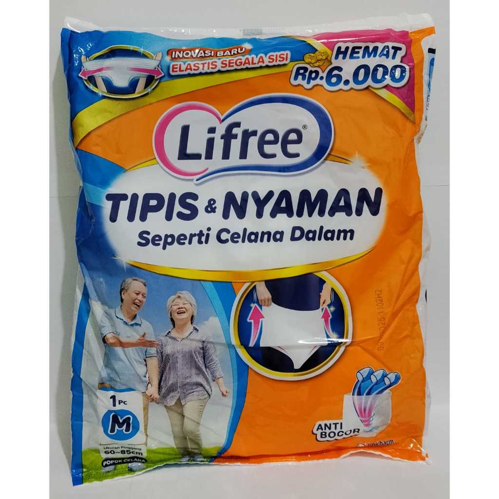 Lifree Popok Celana Dewasa Isi 5 pcs - Lifree Pants Popok Celana Dewasa Satuan - Sachet Renceng 5pcs