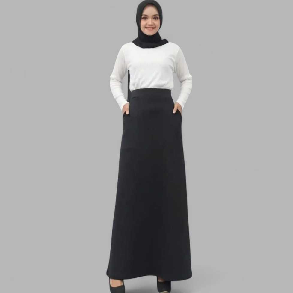 Rok A Span - Rok A Skirt - Rok Span A - Rok Kerja Wanita Panjang Stylish Nyaman & Elegan