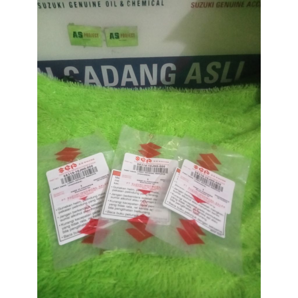 stiker warning legsilht original SGP all suzuki motor