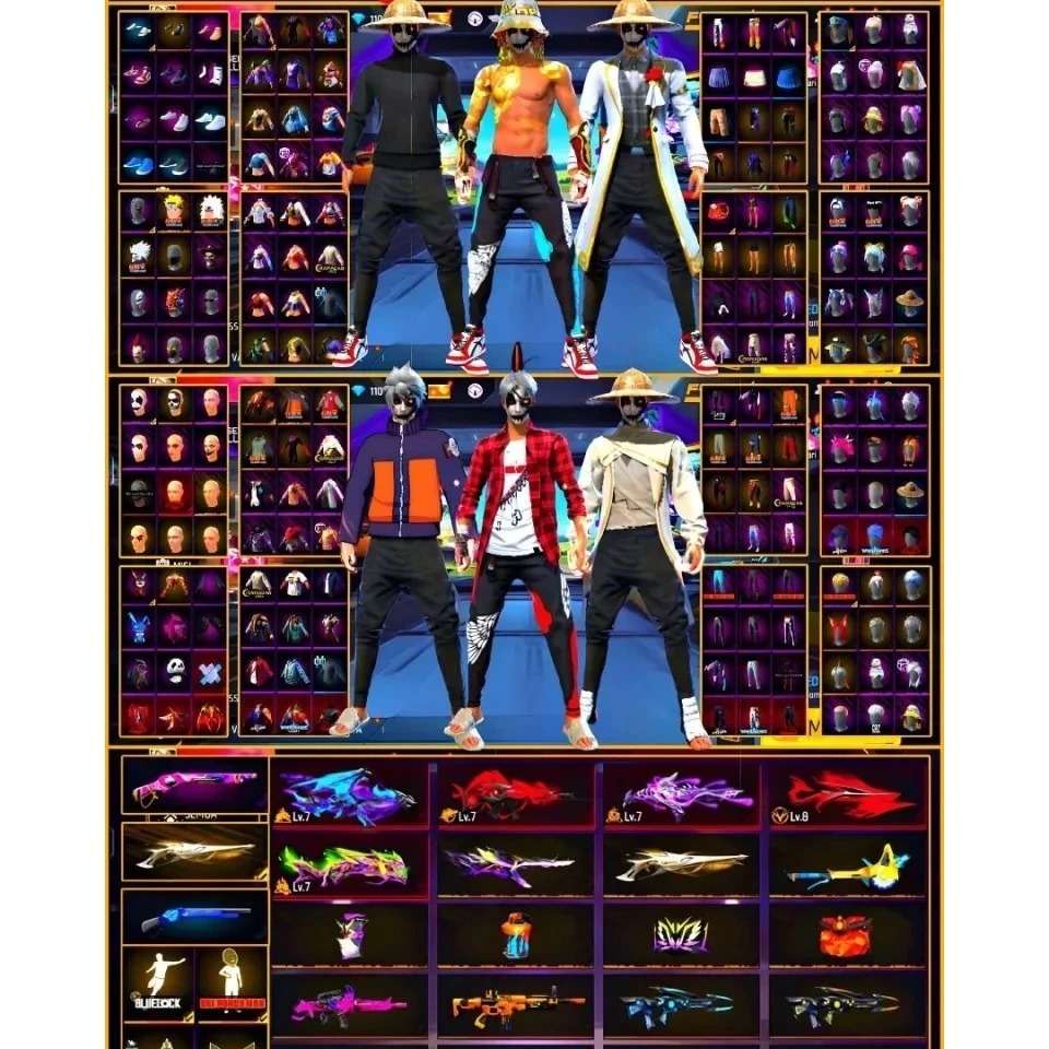 Cek Deskripsi ===>Mainan Tembakan garena freefire sultanAKUN FF Sultan-Level Tinggi,Skin Langkap,rea