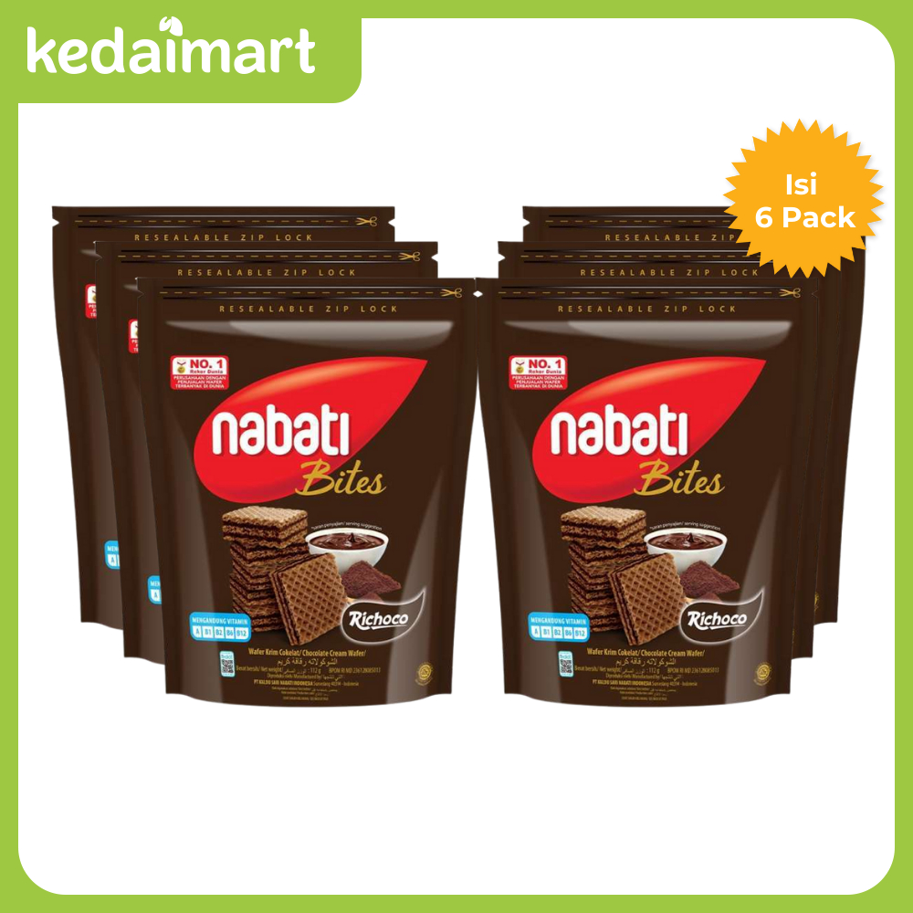 Nabati Richoco Bites Wafer Pouch 100 Gram X 6