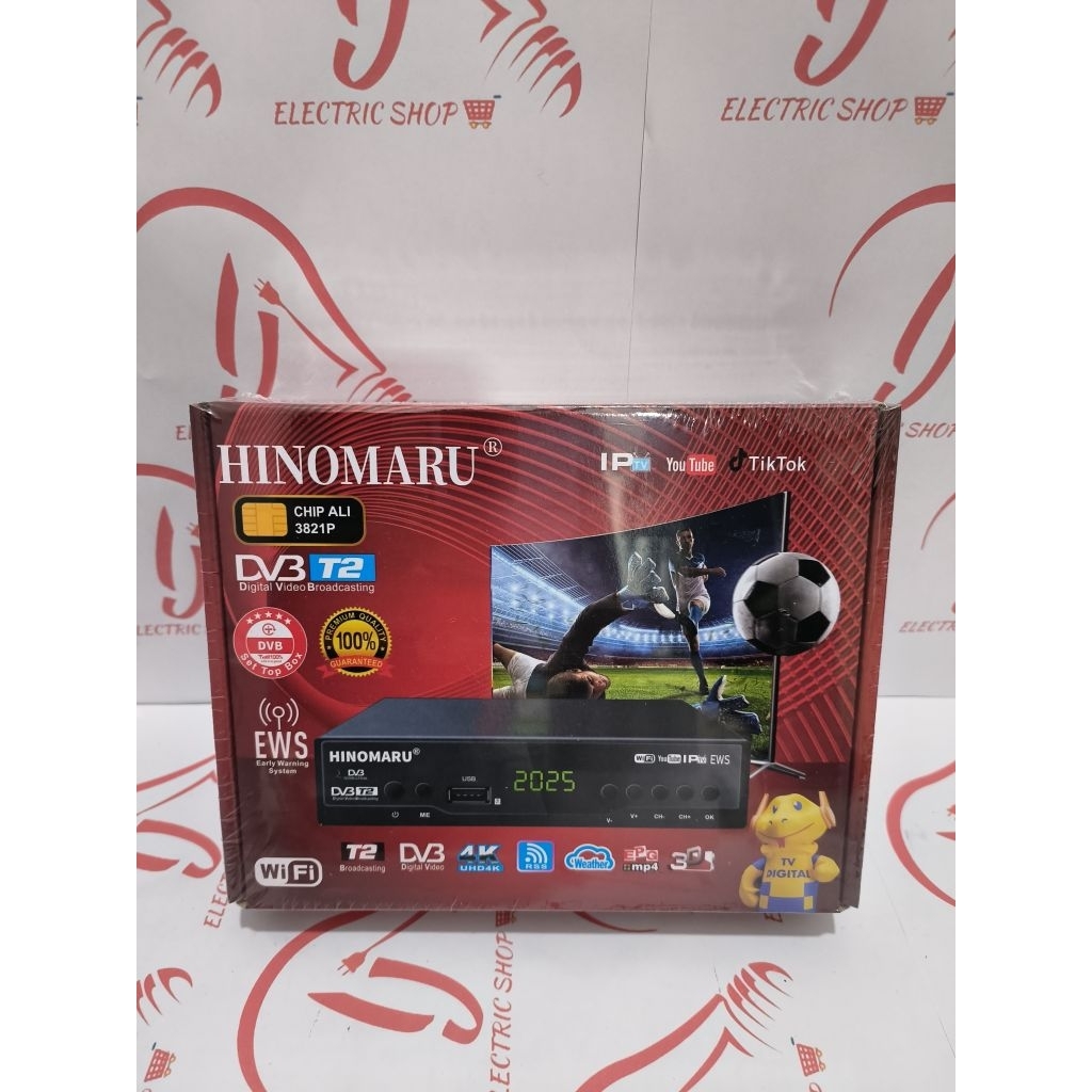 HINOMARU STB SET TOP BOX DVB-T2 RECEIVER HD GAMBAR BENING SET TOP BOX TV DIGITAL DAN TV TABUNG HINOM