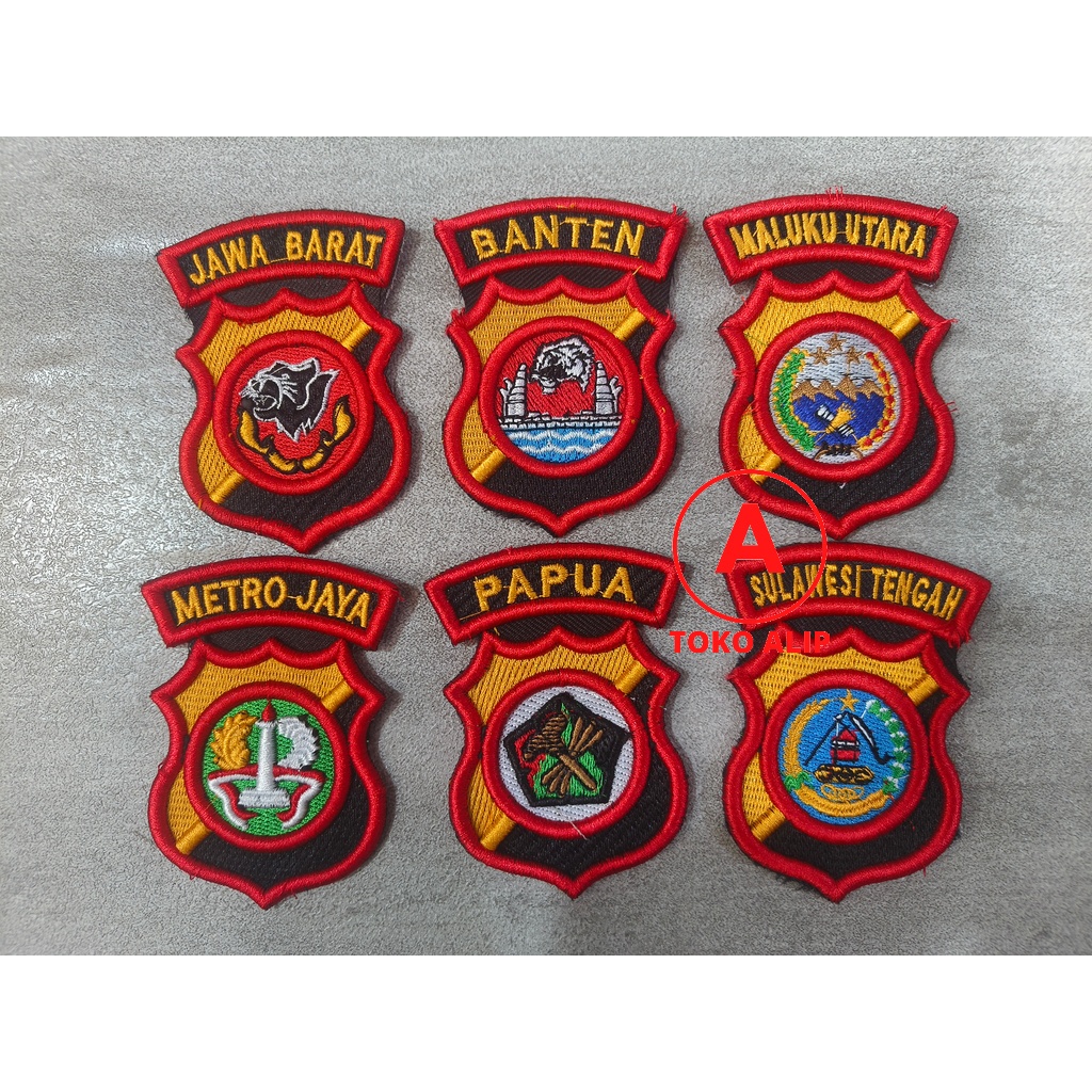 Badge Timbul Polda - Bet Polda - Bordir Baju Polda - Bet Baju Bordir Polda