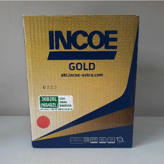 Aki / Accu Mobil Toyota Agya, Ayla, Ertiga INCOE GOLD NS40ZL Aki Basah