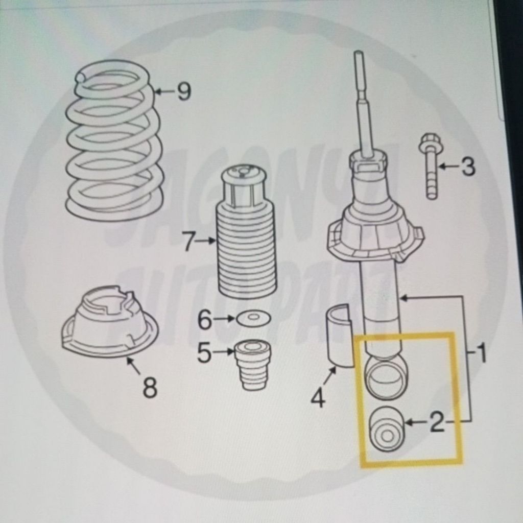 Bushing Shock Belakang CRV Gen 2 / Stream