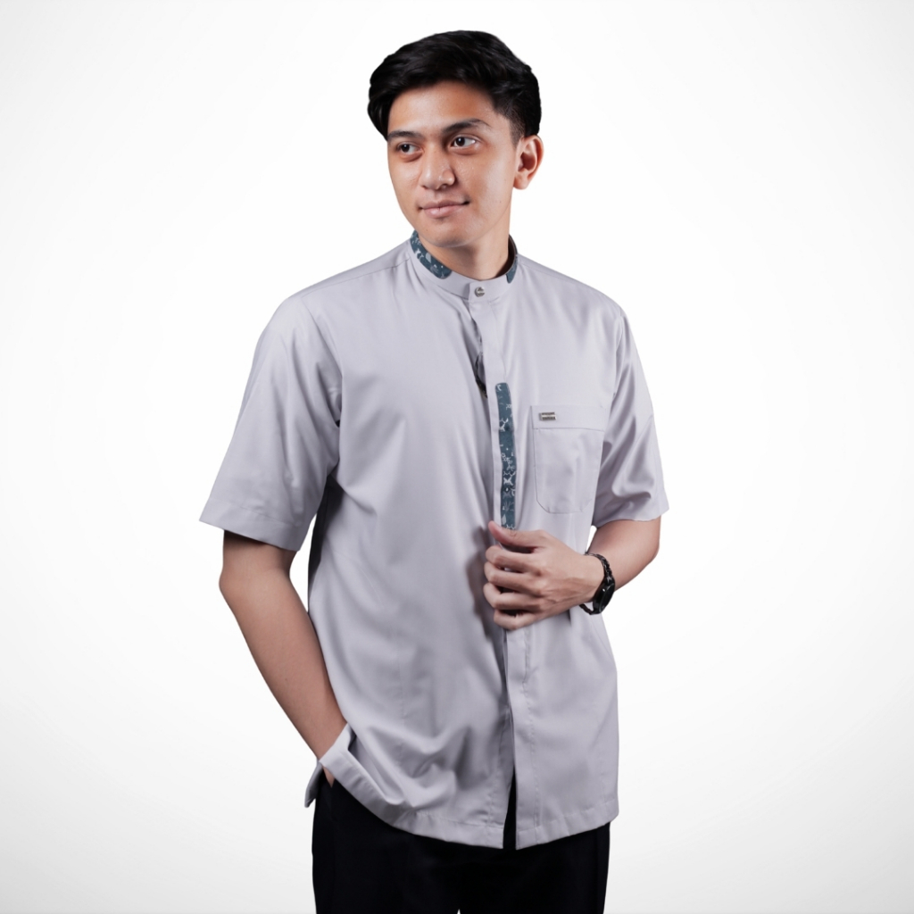 Qori Apparel Baju Koko Casual Signature Nu’man bin Basyir Lengan Pendek - NUB