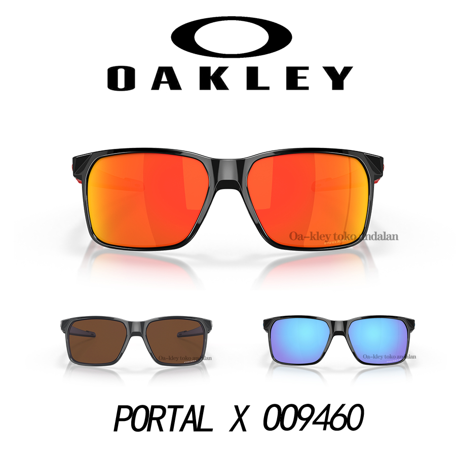 Kacamata Hitam Oakley Original Sunglasses PORTAL X OO9460 Polished Black Wanita Pria