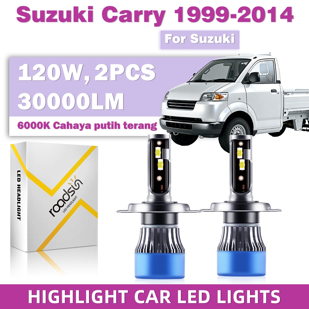 Lampu Depan Mobil LED ROADSUN H4, [Cocok untuk Suzuki Carry 1999-2014]