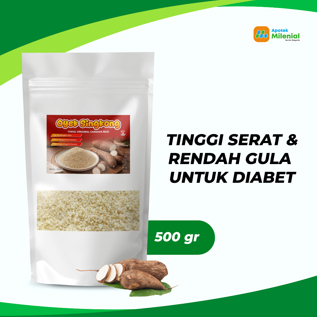 Beras Oyek Singkong / Nasi Tiwul 500 Gram / Untuk Diabet / Untuk Diet / Oyek Bersih Premium