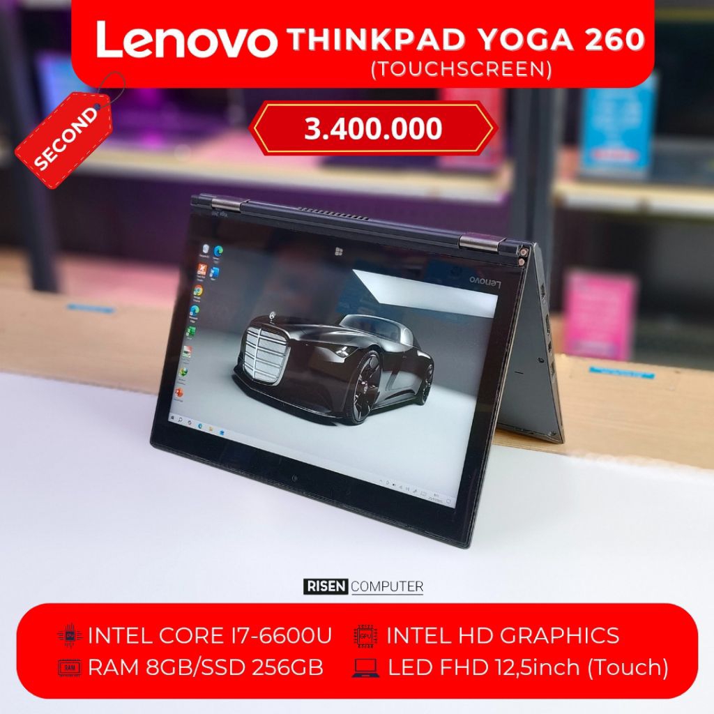 LENOVO THINKPAD YOGA 260 TOUCHSCREEN FHD 12,5 inch Intel Core I7-6600U RAM 8GB SSD 256GB Notebook Se
